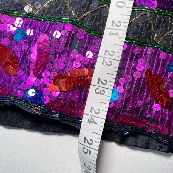 Unbranded Vintage Colorful Sequin Women's Silk Blazer - Picture 10 of 13